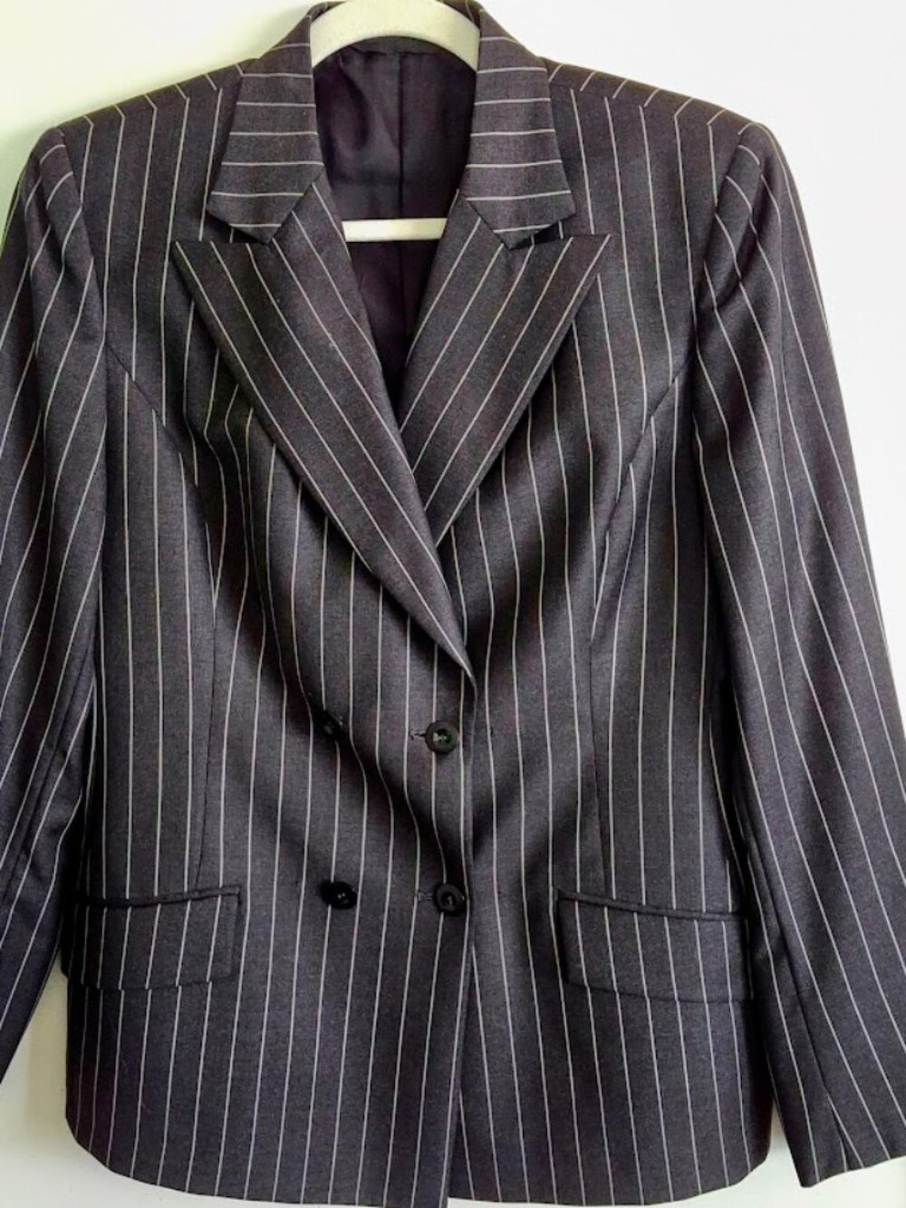 Dara Lamb Custom MTM Loro Piana Italian Wool Pinstripe Jacket Medium